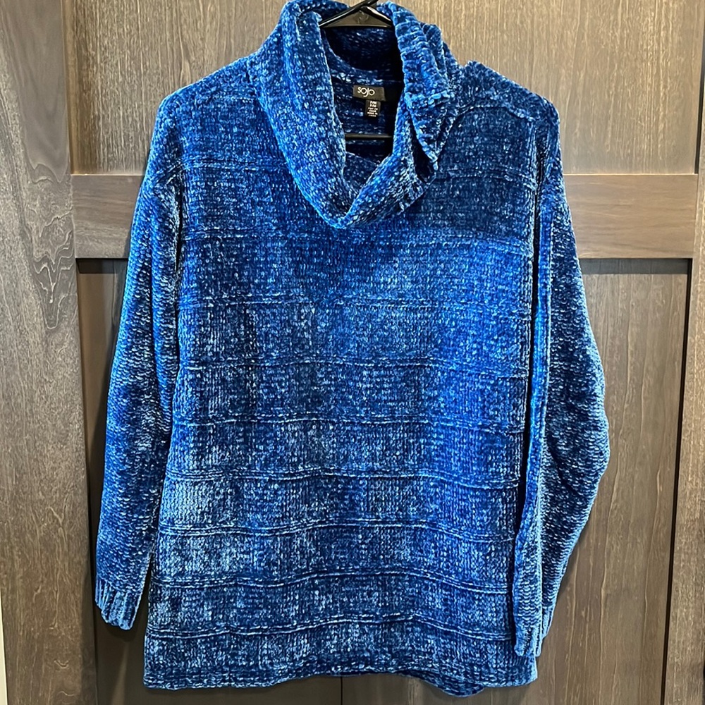 Sojo chenille cowl neck sweater